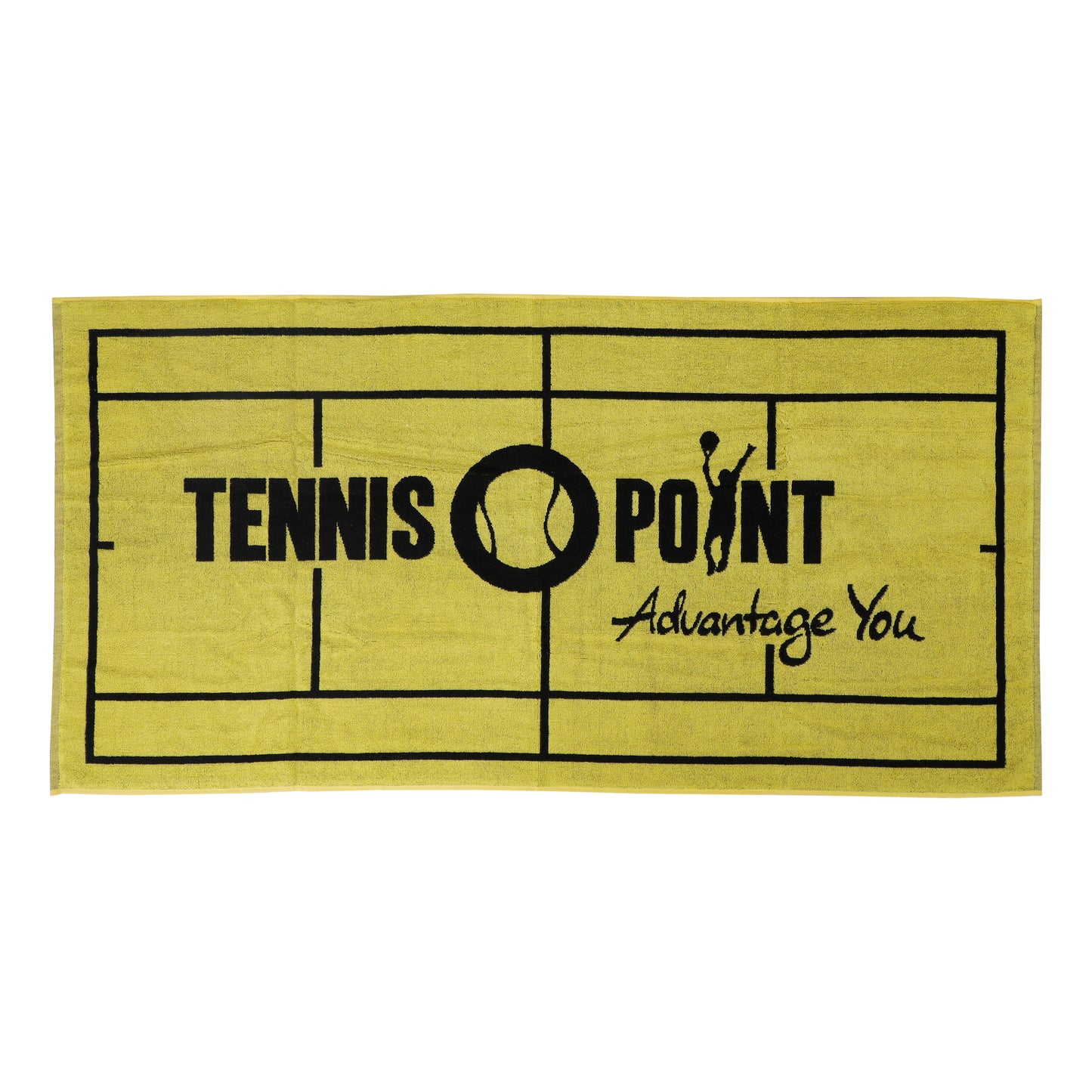 Tennis-Point 70x140 Serviette-Jaune,Noir