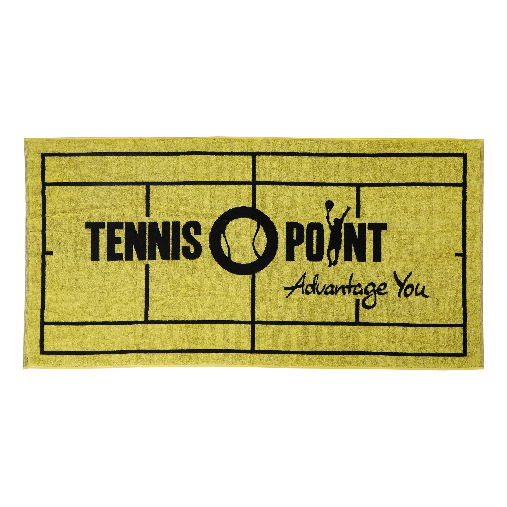 Tennis-Point 70x140 Serviette-Jaune,Noir
