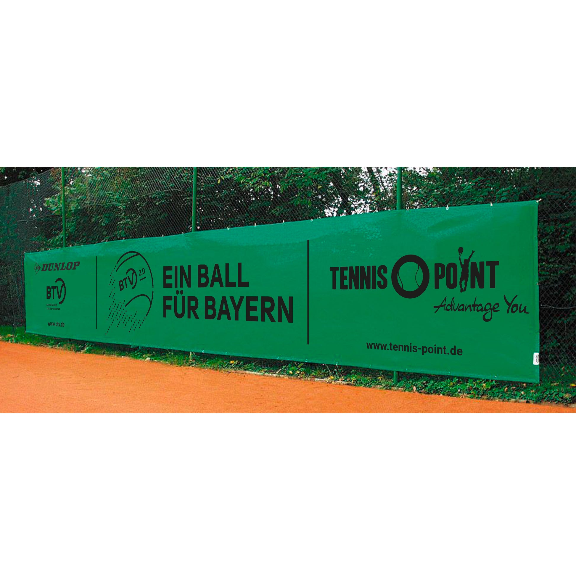 Tennis-Point Dunlop - Ein Ball für Bayern Écran brise-vue 12x2m