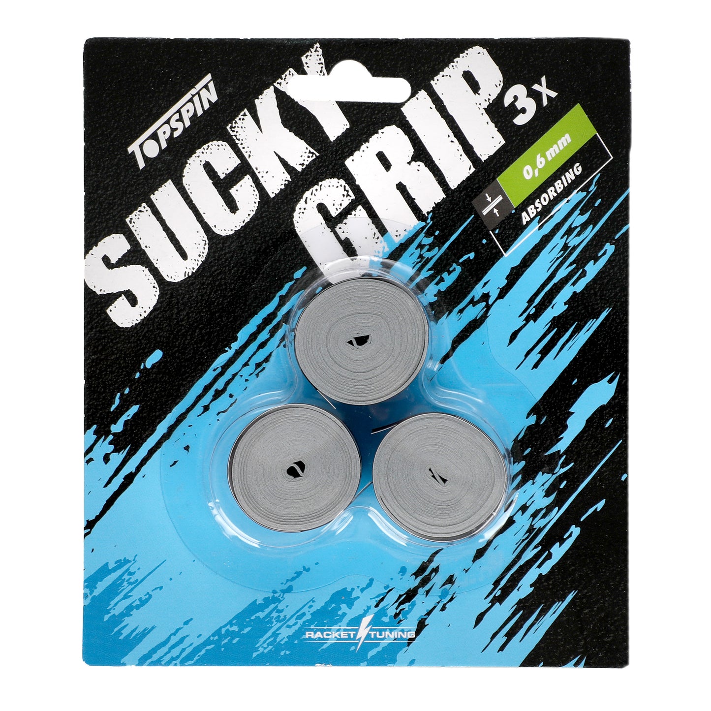 Topspin Sucky Grip Pack de 3 - gris