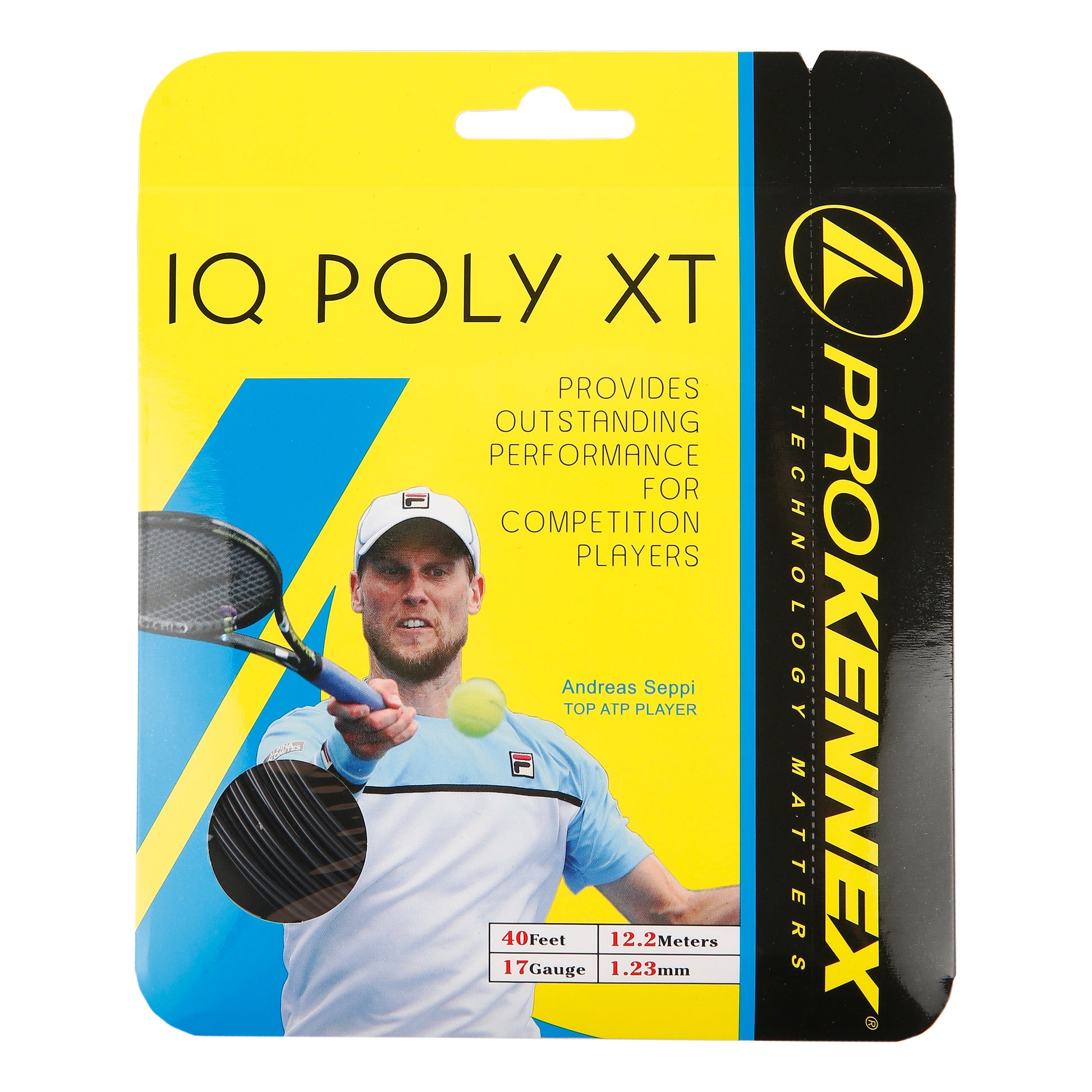 PROKENNEX IQ Poly XT Cordage en garniture 12,2m - noir