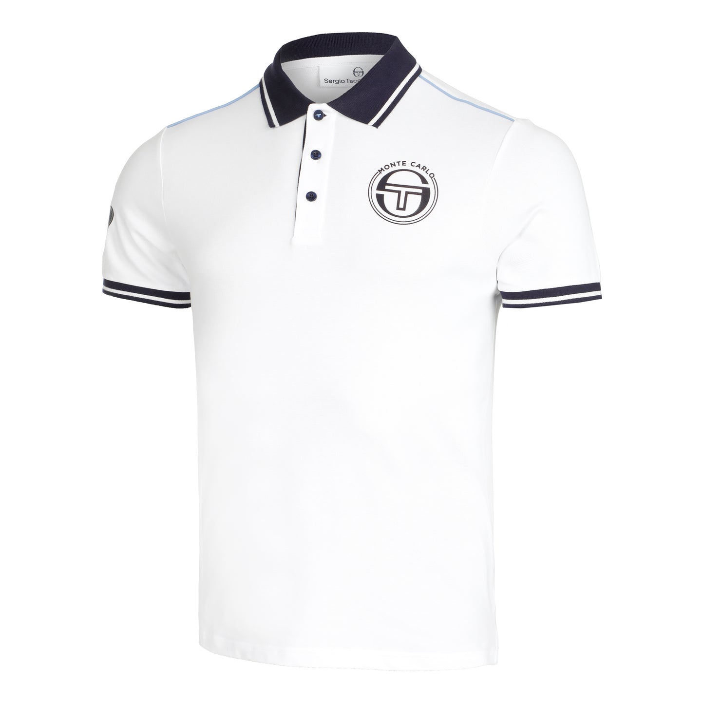 Sergio Tacchini Ranking Staff Polo Hommes - blanc, bleu foncé