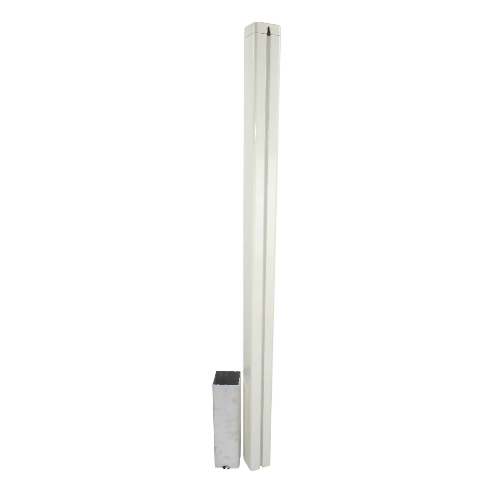 Tegra ASS Poteau Pour Filet Aluminium, Tube Carré-Blanc
