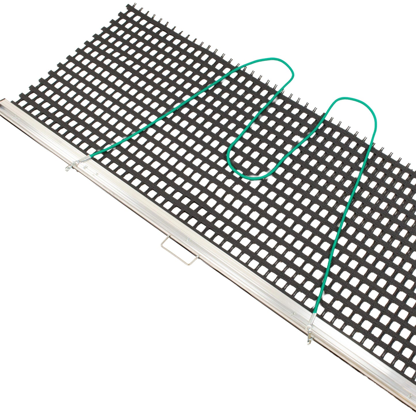 Tegra Schleppnetz mit Alu-Profil doppellagig schweres Gewebe 1,96m x 0,75 m Tapis de balayage Avec profile en aluminium, Deux couches - argent