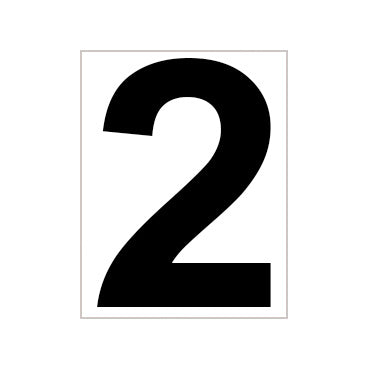 Tegra Platzziffer 2 Schild-Blanc,Noir