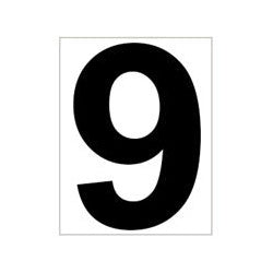 Tegra Platzziffer 9 Schild-Blanc,Noir