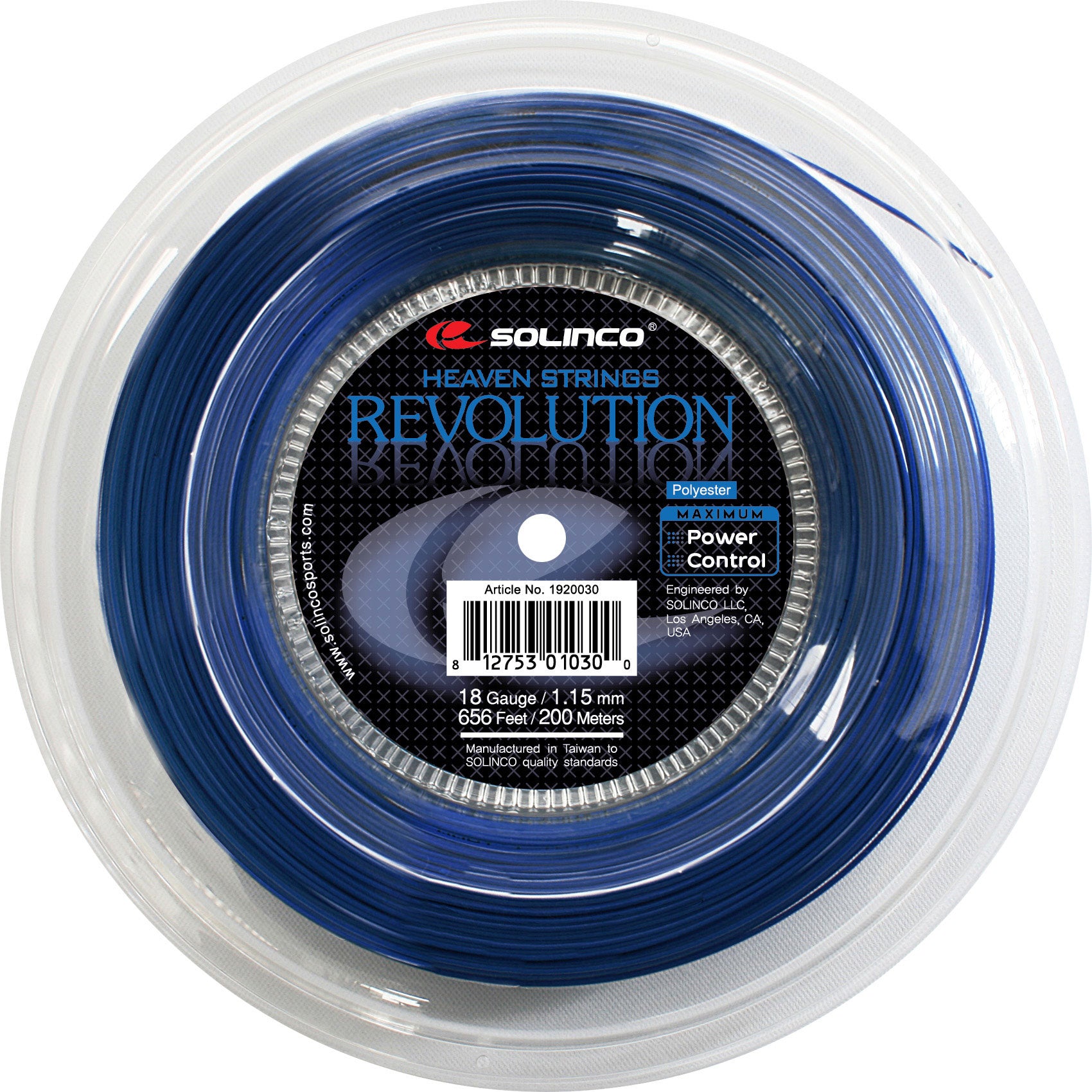 Solinco Revolution Bobine Cordage 200m-Bleu