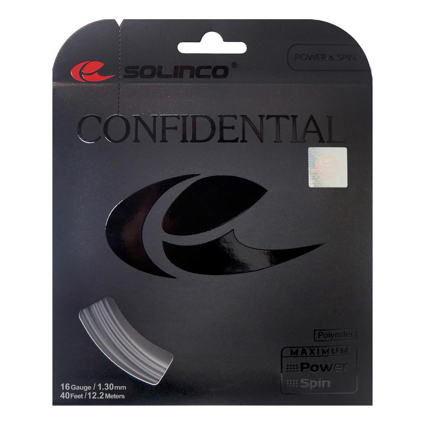 Solinco Confidential Cordage En Garniture 12,2m-Gris Foncé
