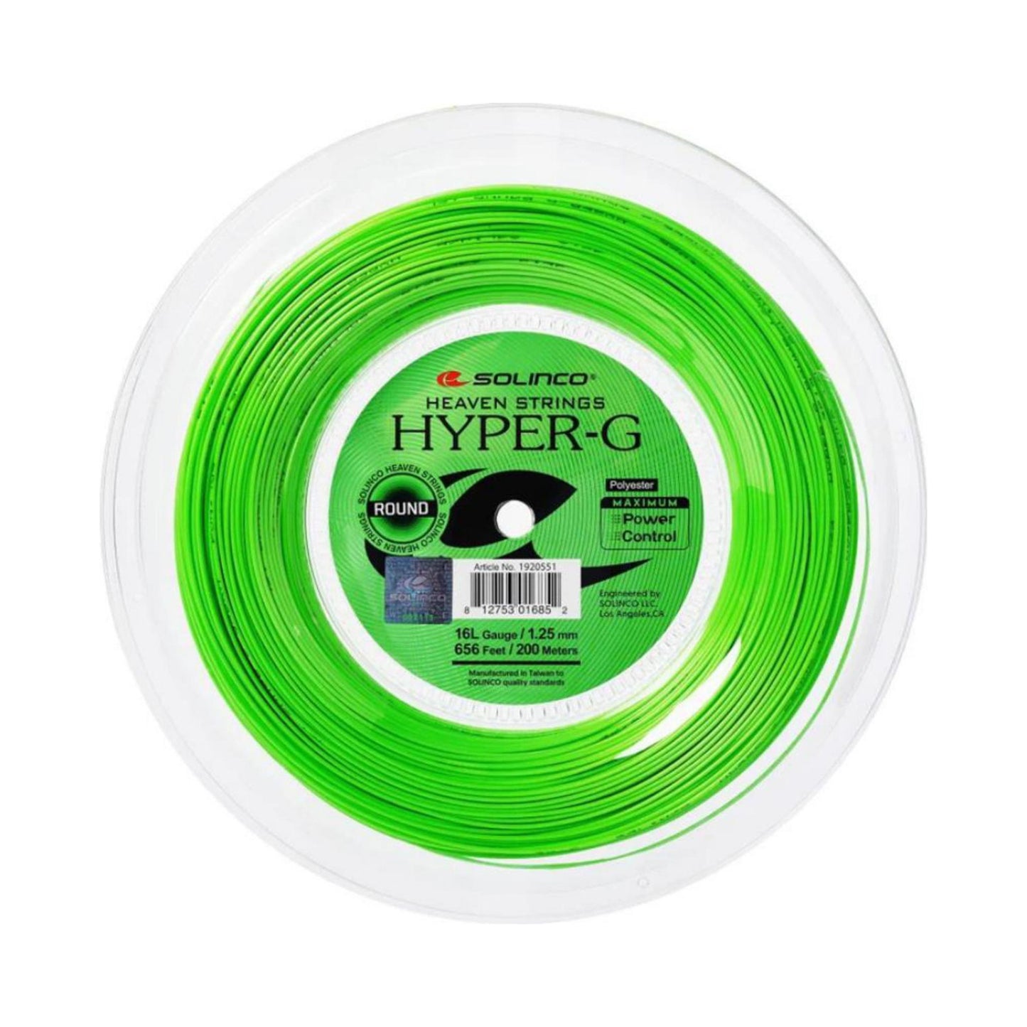 Solinco Hyper-G Round Bobine Cordage-Vert