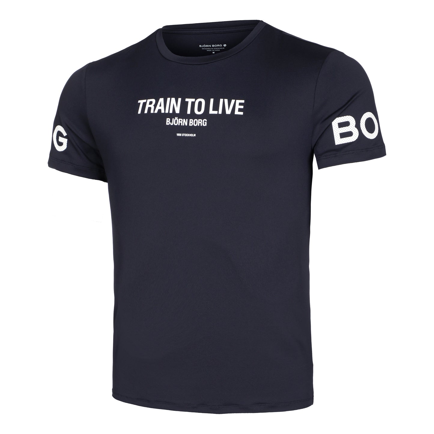 Björn Borg Borg Graphic T-shirt Hommes - bleu foncé, blanc