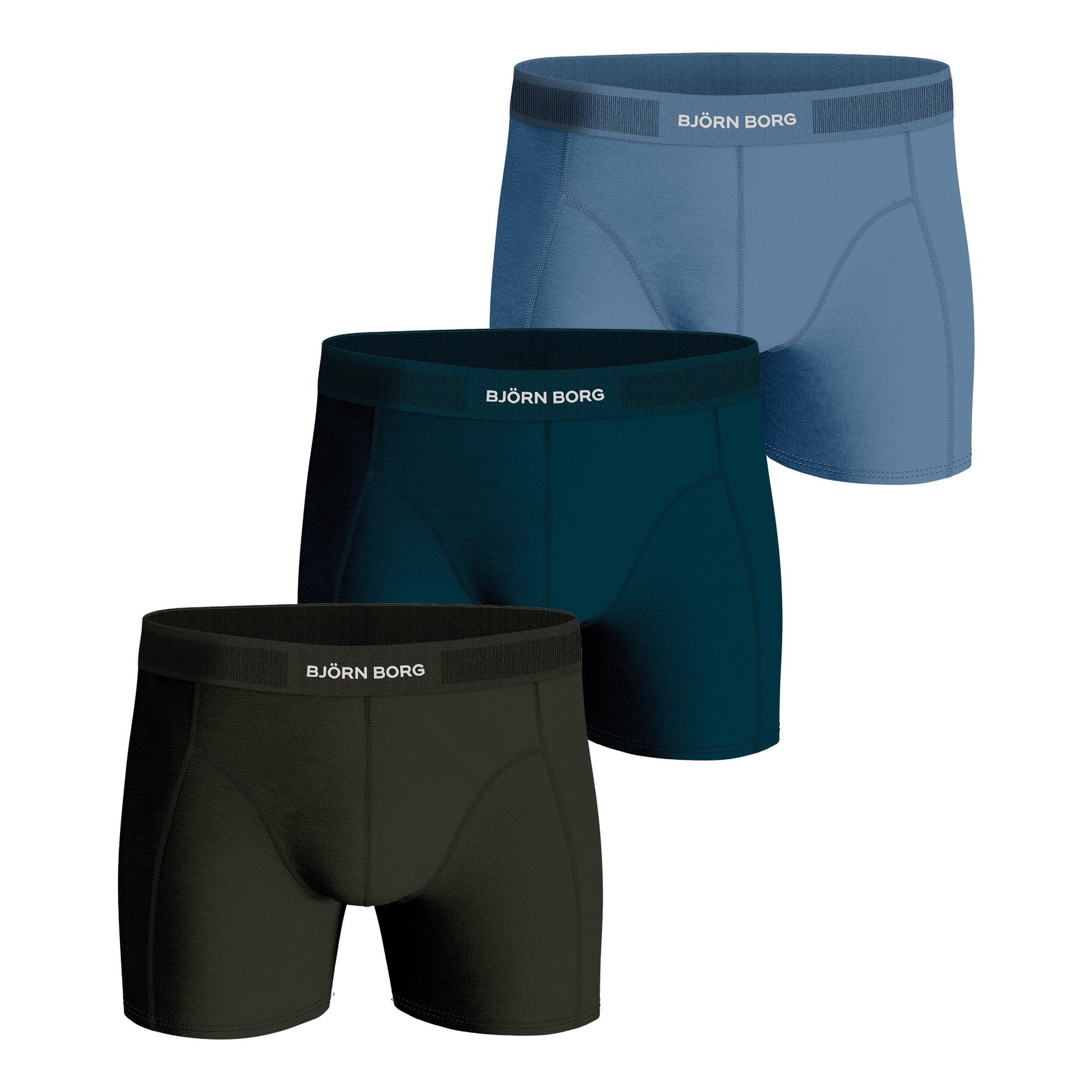 Björn Borg Premium Cotton Stretch Caleçon Pack de 3 Hommes - multicouleur,
