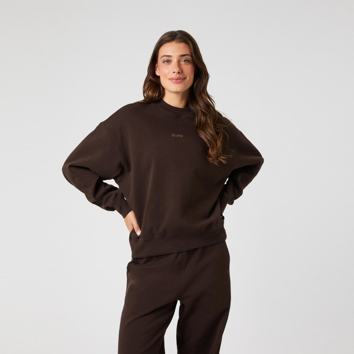 Björn Borg Studio Oversized Sweat-shirt Femmes-Marron