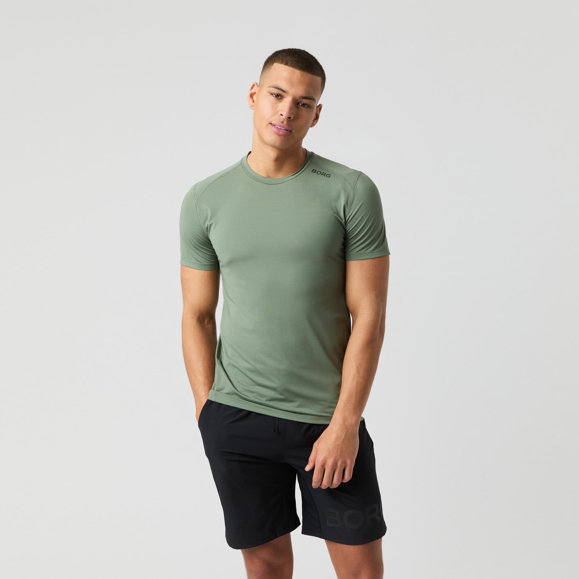 Björn Borg Borg Athletic T-shirt Hommes - sauge