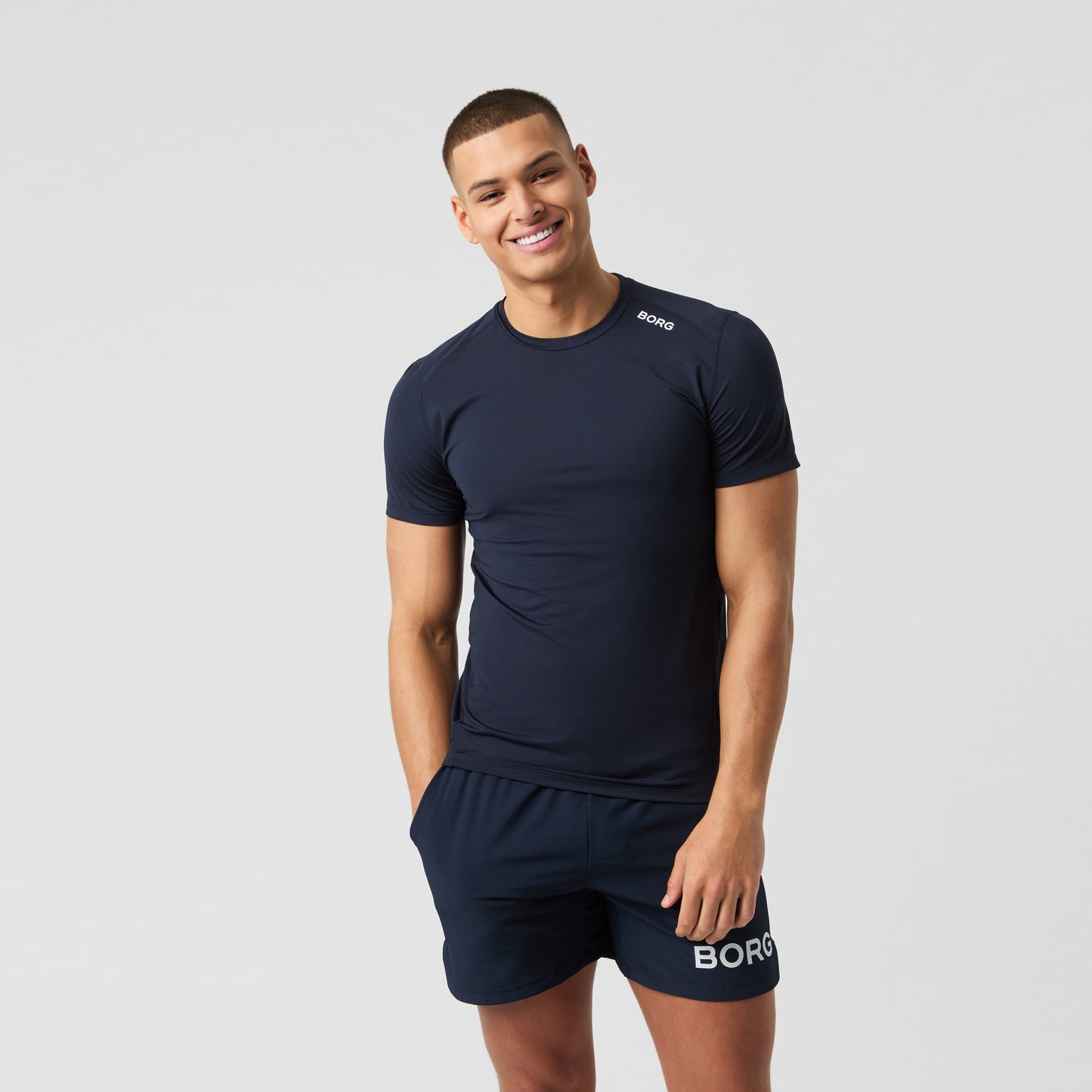 Björn Borg Borg Athletic T-shirt Hommes - bleu foncé