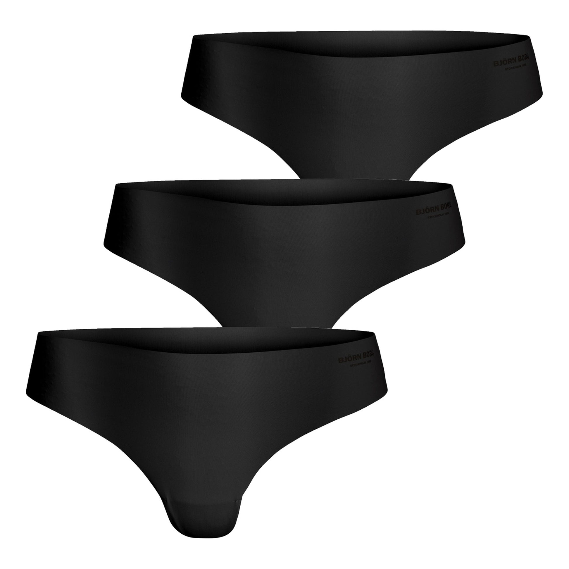 Björn Borg Invisible String Pack De 3 Femmes-Noir