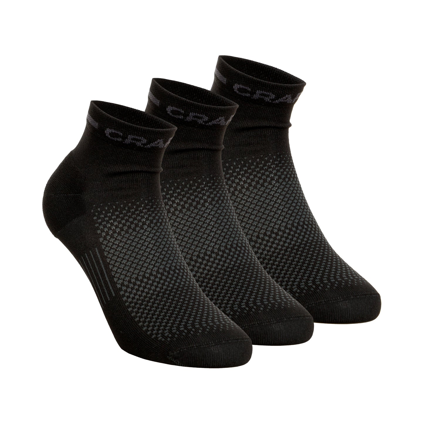 Craft Core Dry Mid Chaussettes De Running Pack De 3-Noir