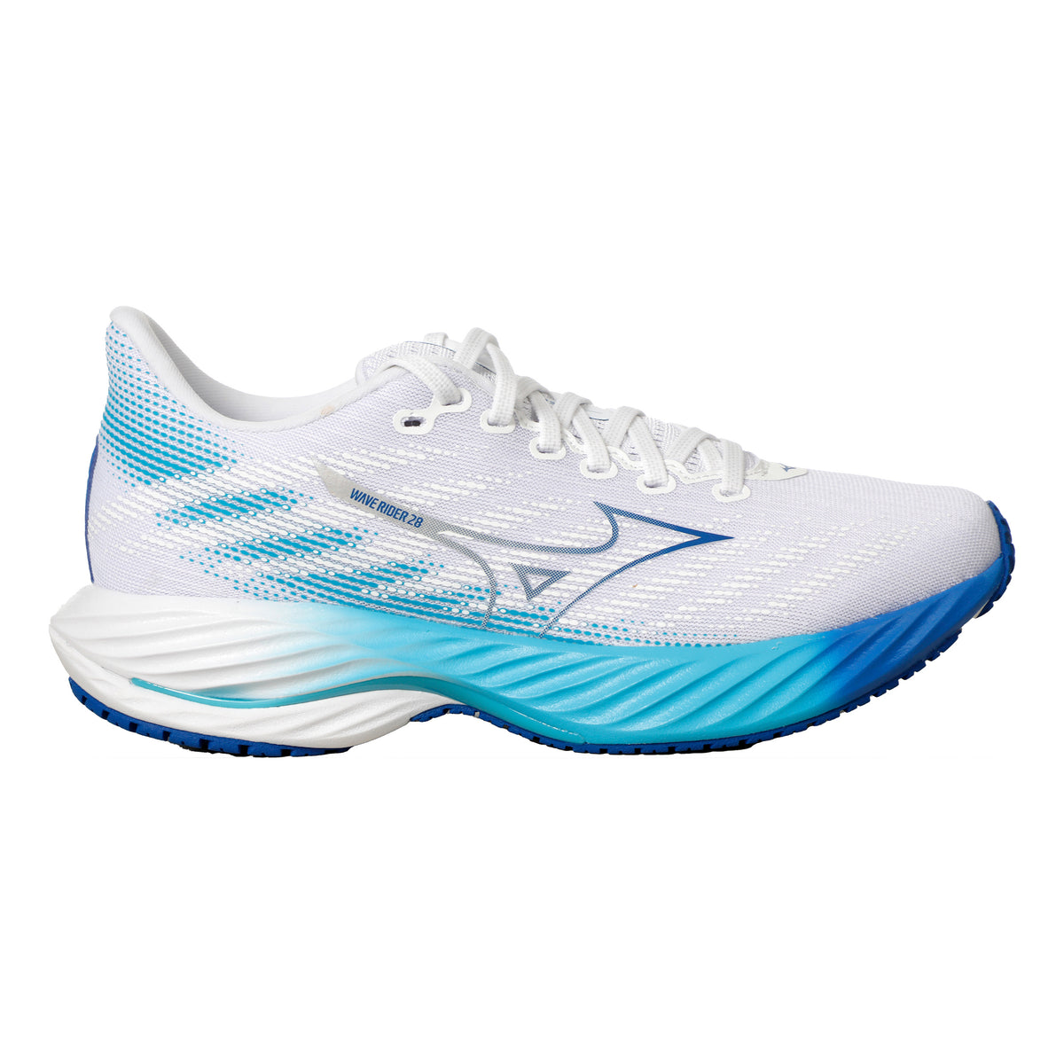 Mizuno Wave Rider 28 Chaussure de running sans stabilisateurs Femmes - blanc, turquoise
