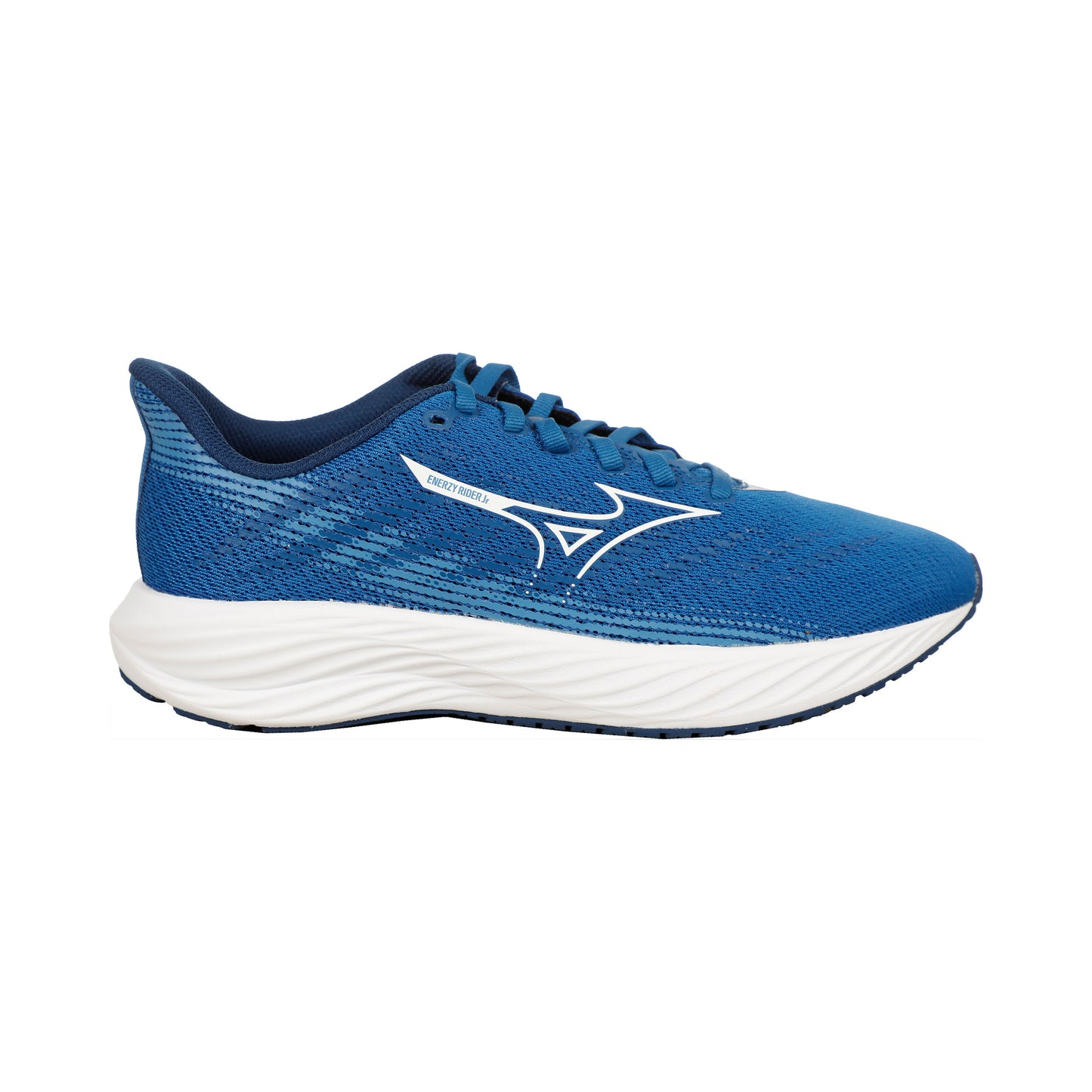 Mizuno Enerzy Rider Jnr  Chaussure de running sans stabilisateurs Enfants - bleu, blanc