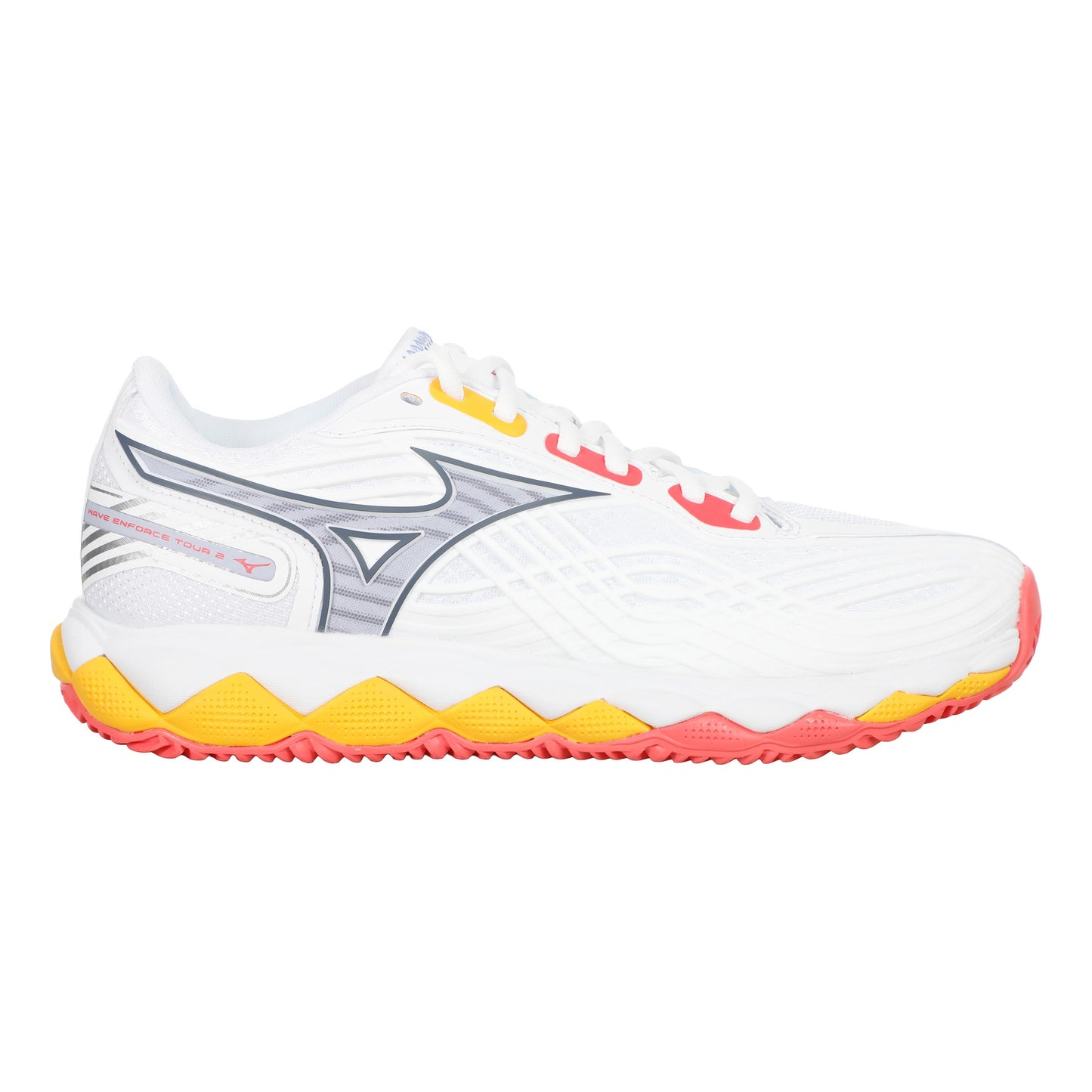Mizuno Wave Enforce Tour 2 Chaussure Terre Battue Femmes-Blanc,Bleu Clair