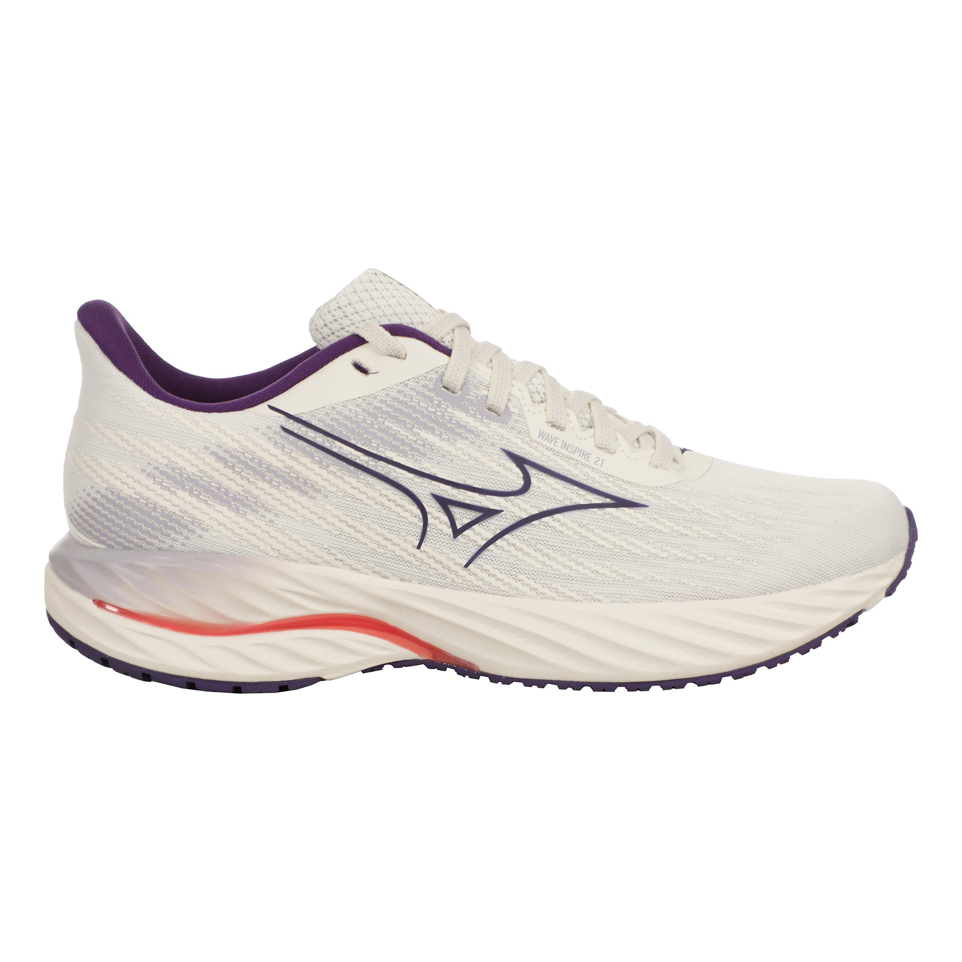 Mizuno Wave Inspire 21 Chaussure De Running Avec Stabilisateurs Femmes-Blanc,Violet