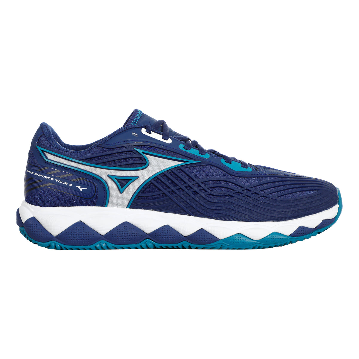 Mizuno Wave Enforce Tour 2 Chaussure Terre Battue Hommes-Bleu,Blanc