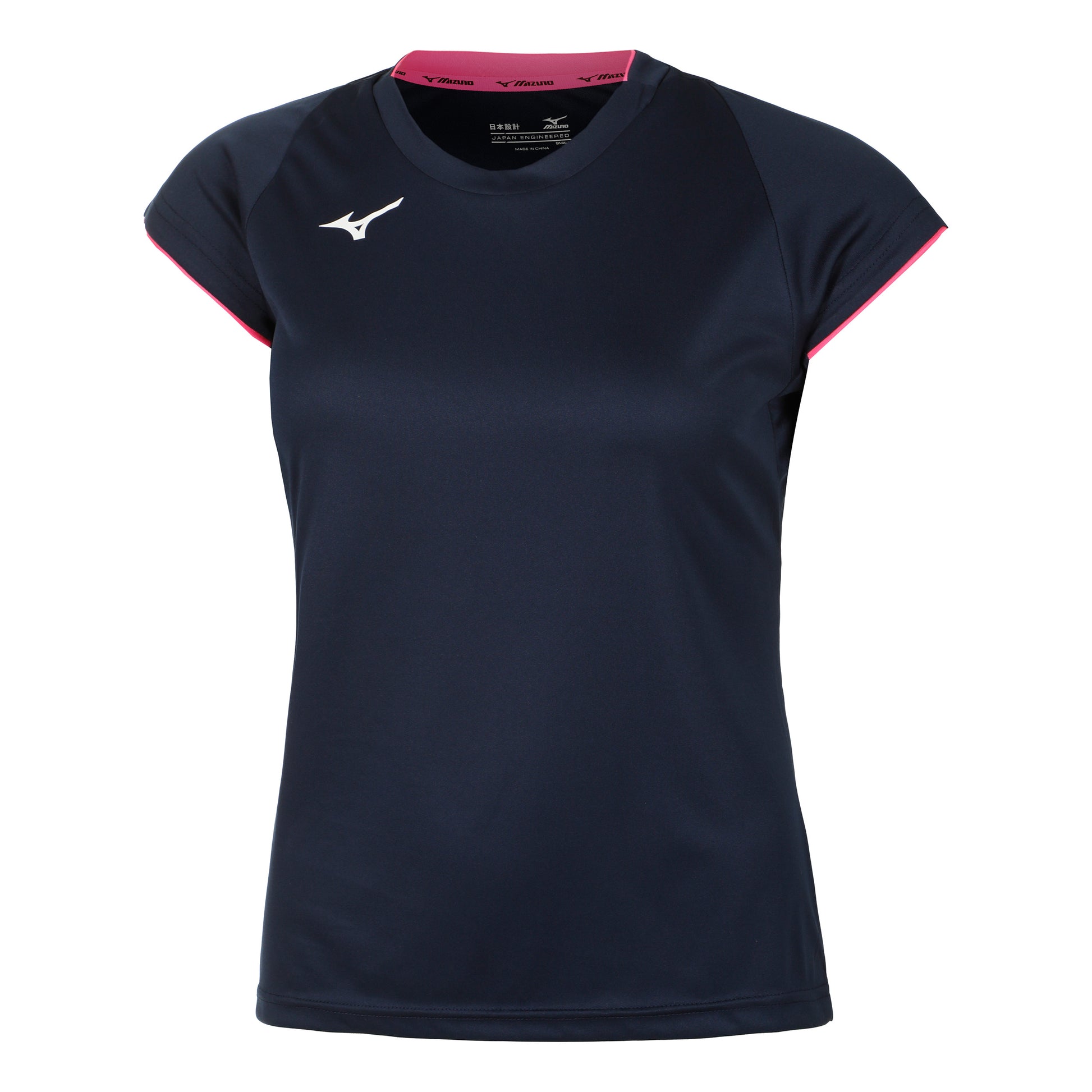 Mizuno Core T-shirt Femmes - bleu foncé, rose