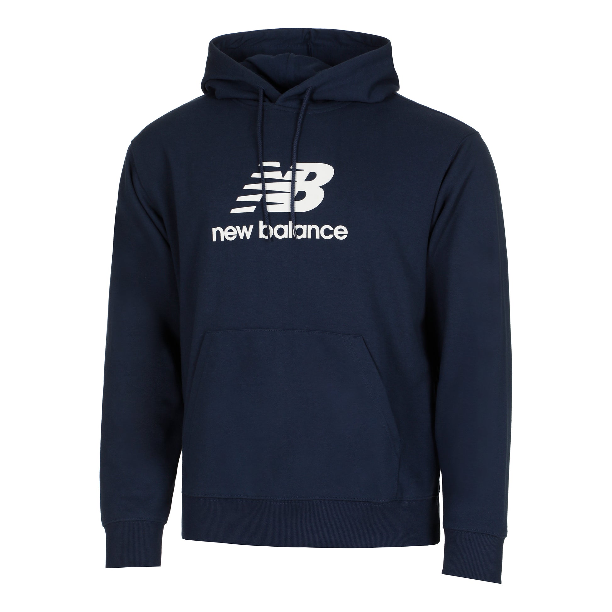 New Balance French Terry Logo Sweat à capuche Hommes - bleu foncé,