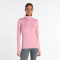Essentials Space Dye Quarter Zip Haut manches longues Femmes-pink
