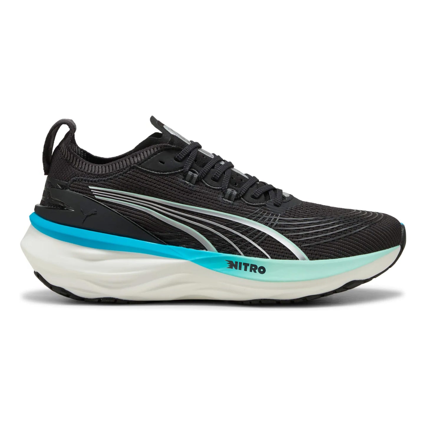 Puma ForeverRun Nitro 2 Chaussure De Running Avec Stabilisateurs Hommes-Noir,Bleu