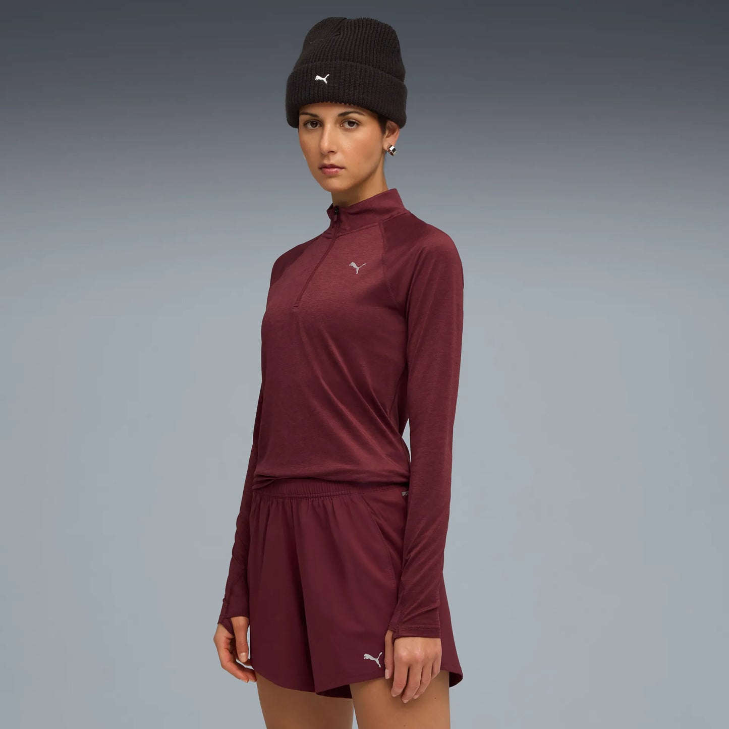 Puma Velocity Cloudspun 1/4 Zip Maillot De Course Femmes-Rouge