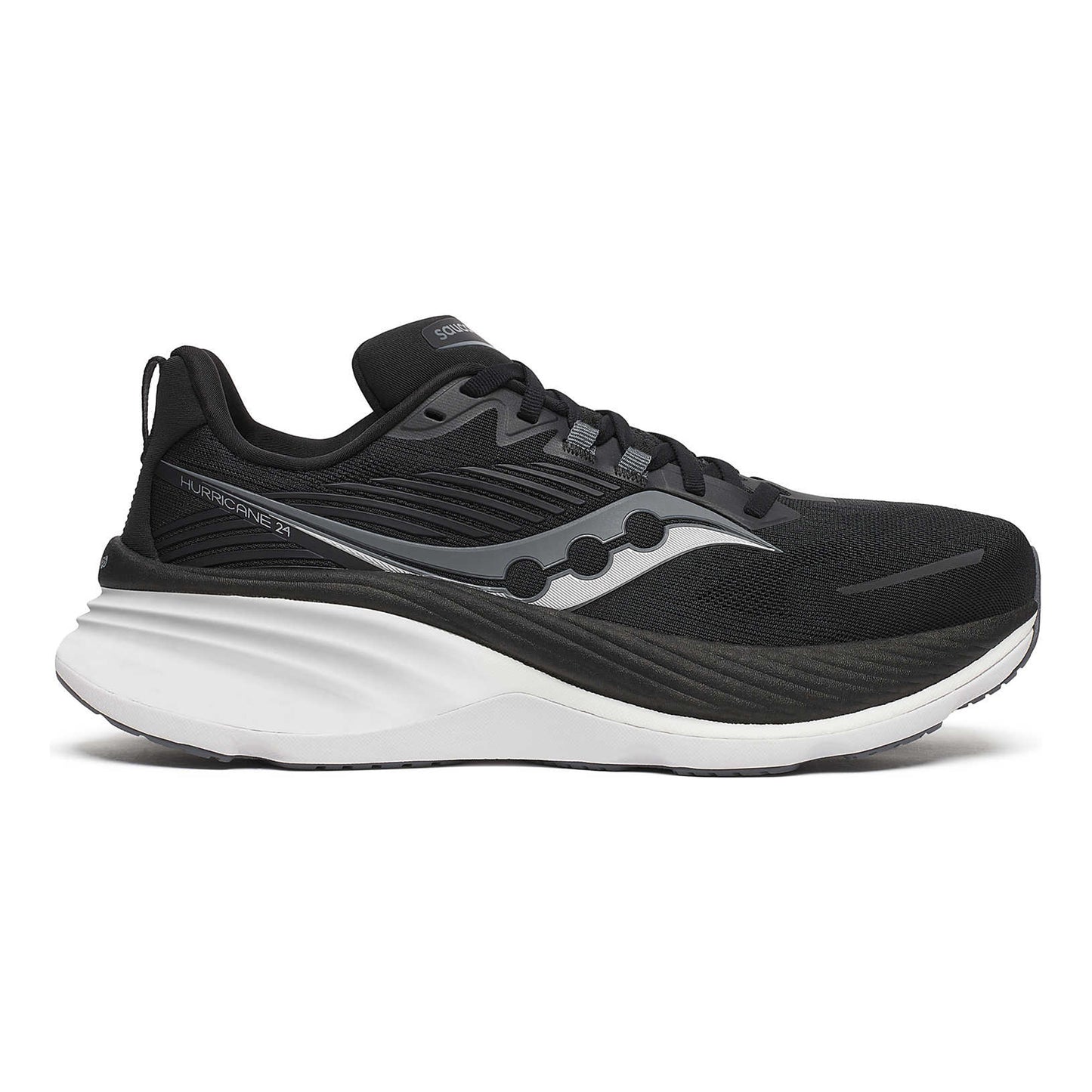 Saucony Hurricane 24 Chaussure De Running Avec Stabilisateurs Hommes-Noir,Gris