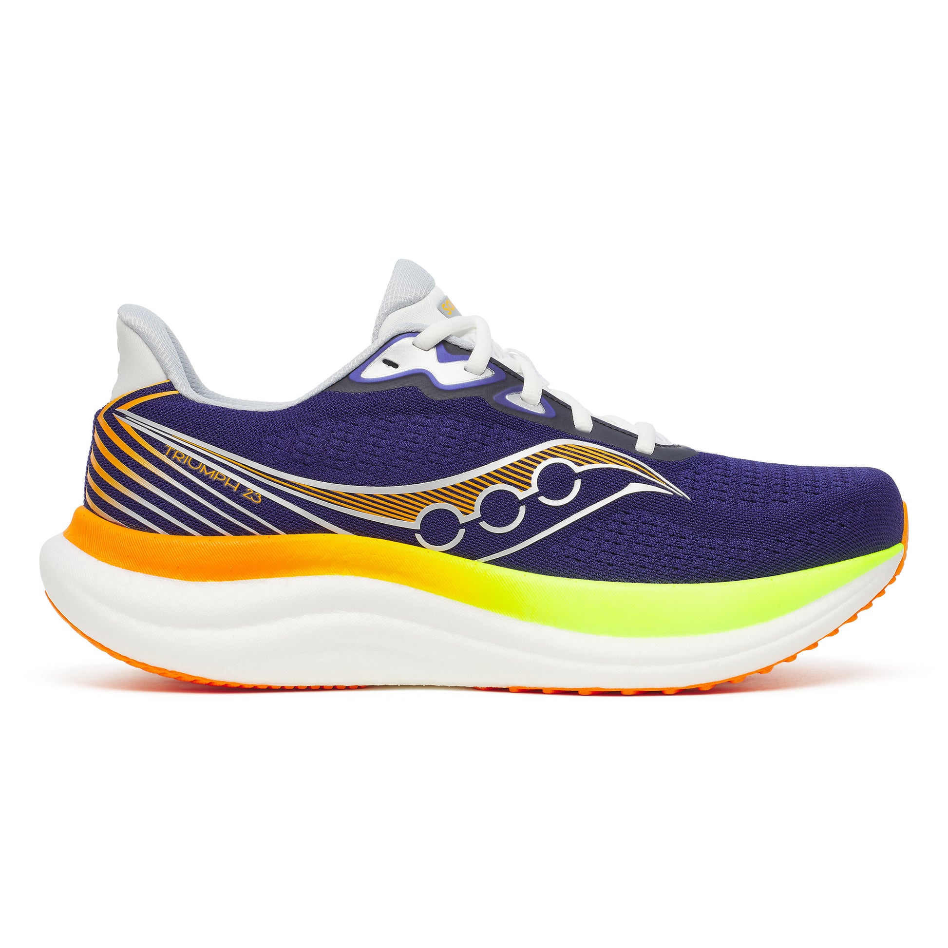 Saucony Triumph 23 Chaussure de running sans stabilisateurs Hommes-bleu, jaune citron