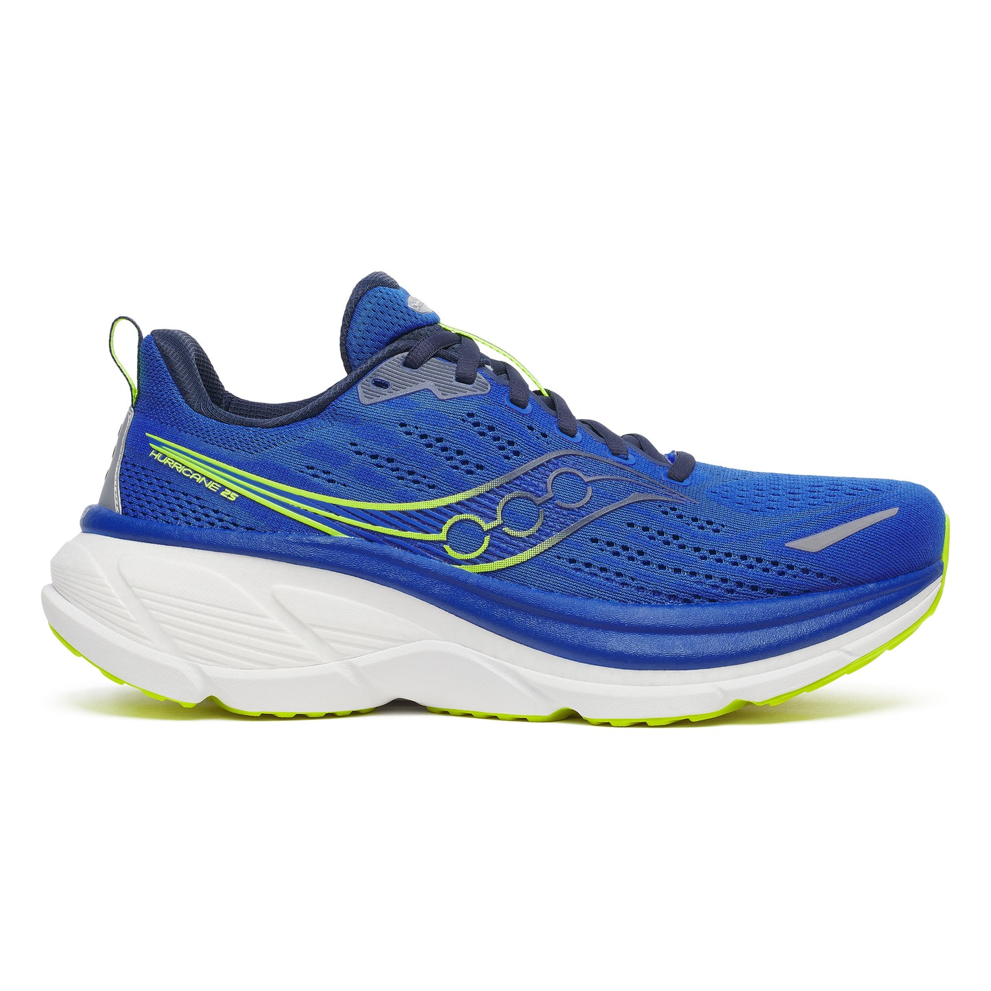 Saucony Hurricane 25 Chaussure de running avec stabilisateurs Hommes-bleu, jaune citron