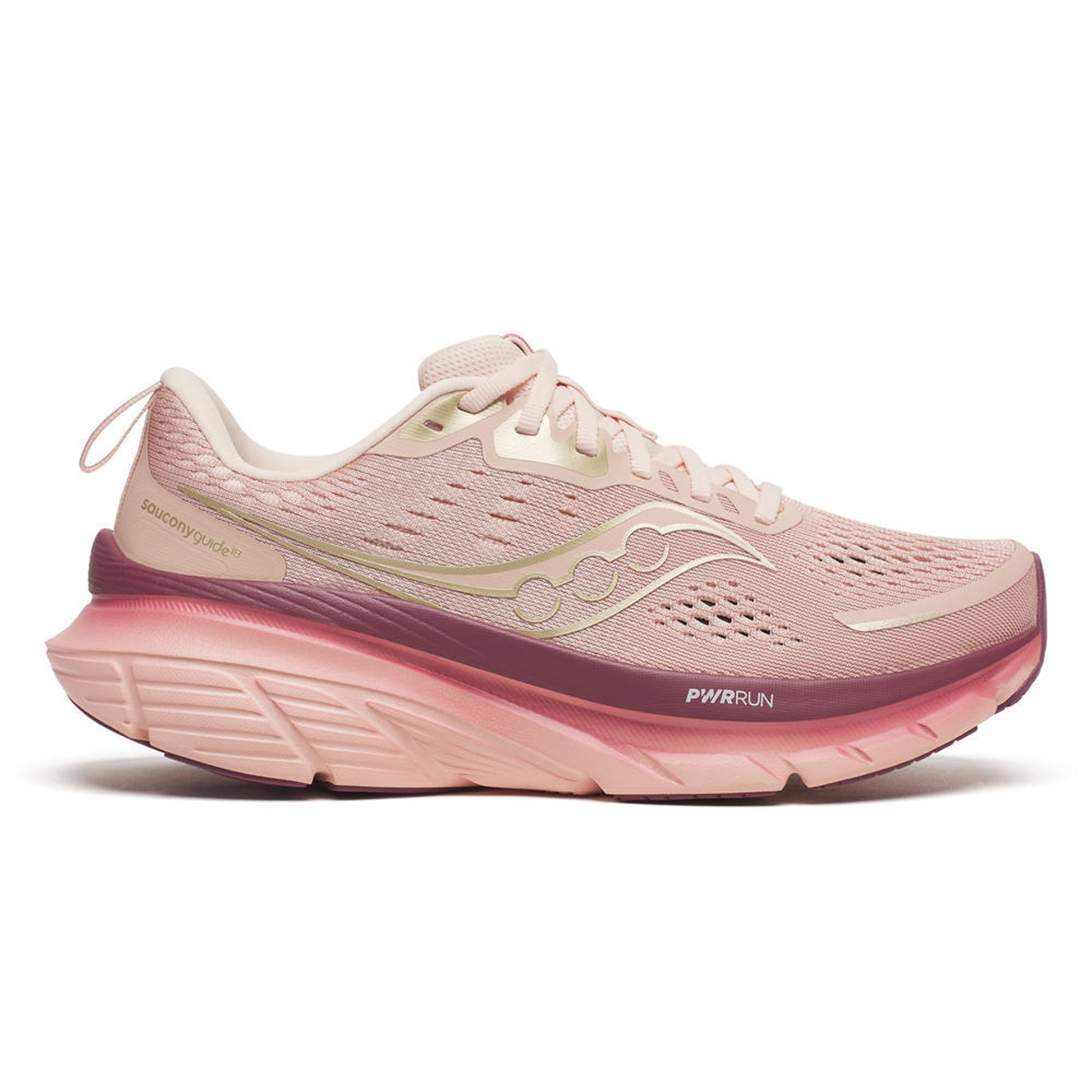 Saucony Guide 18 Chaussure De Running Avec Stabilisateurs Femmes-Rosé