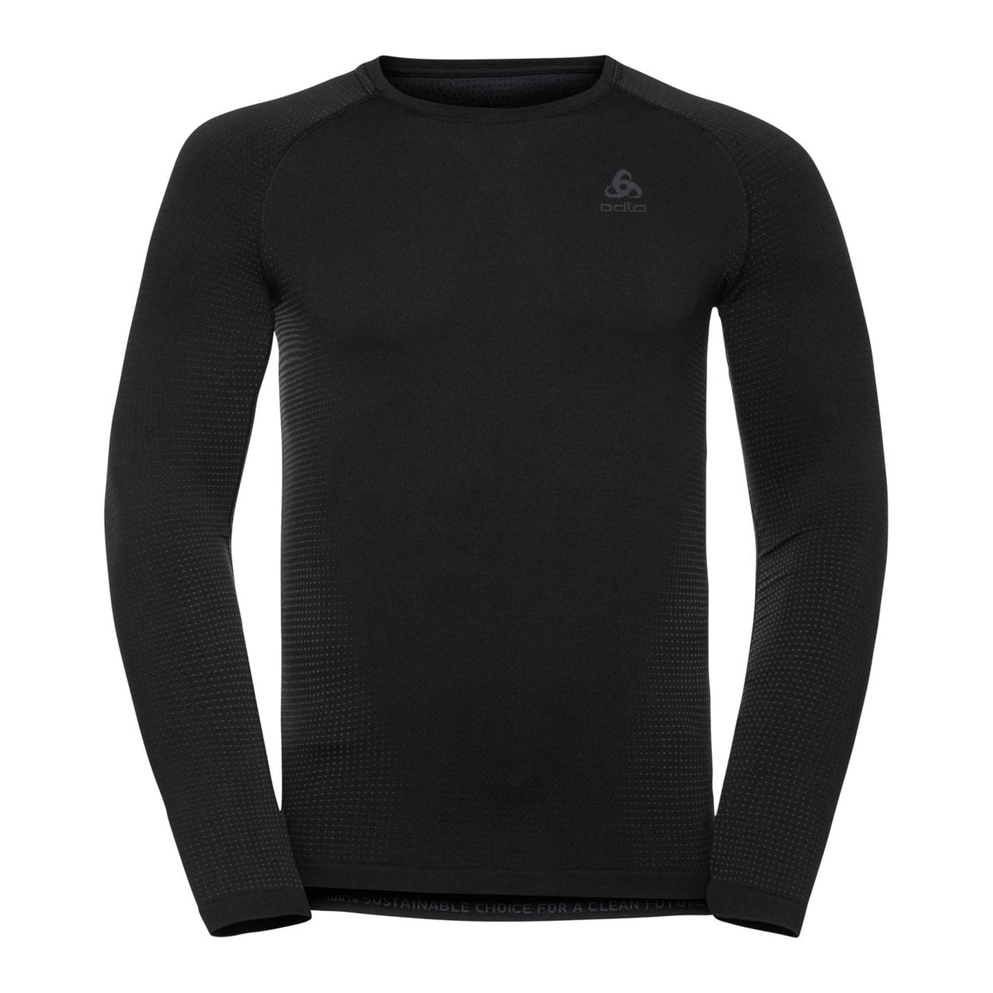 Odlo Performance Warm Eco BI Top Crew Neck Haut Manches Longues Hommes-Noir