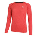 Essential Seamless Crew Neck Haut manches longues Femmes - rouge,