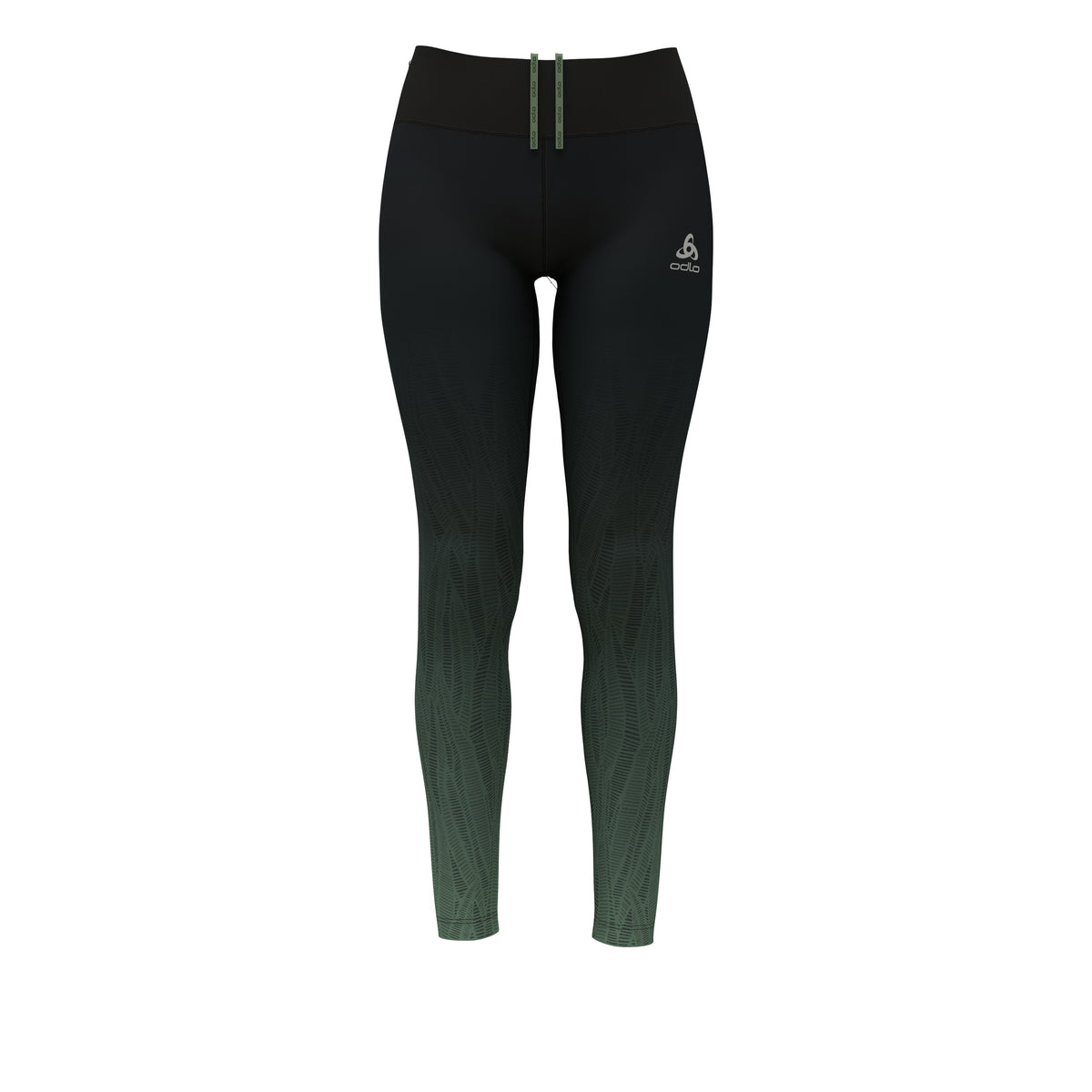 Odlo Print Collant Tight Femmes-Noir,Vert