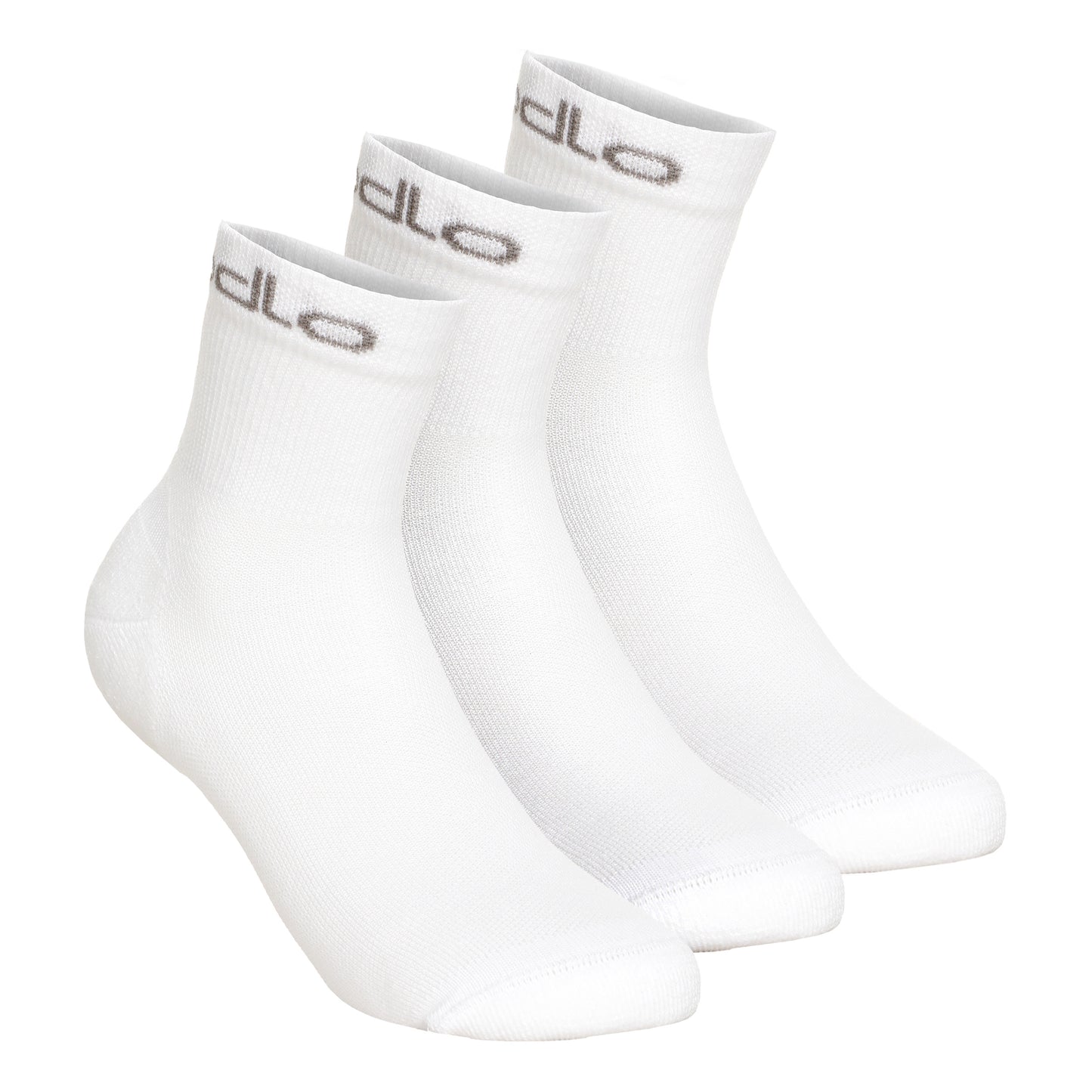 Odlo Quarter Active Chaussettes de sport Pack de 3 Unisex - blanc,