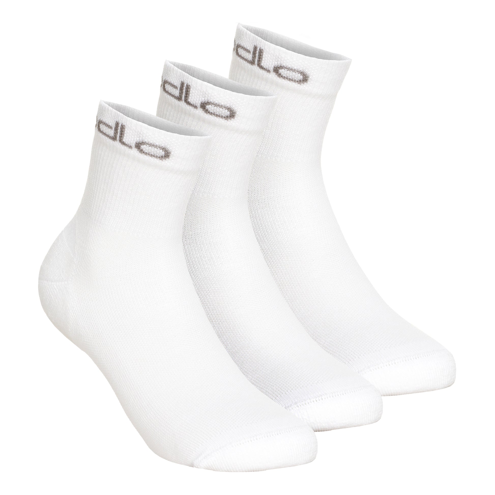 Odlo Quarter Active Chaussettes de sport Pack de 3 Unisex - blanc,