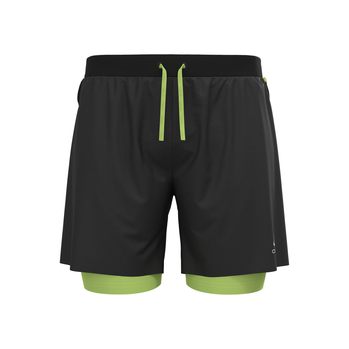 Odlo X-Alp Trail 6inch 2in1 Short de running Hommes - noir, vert clair