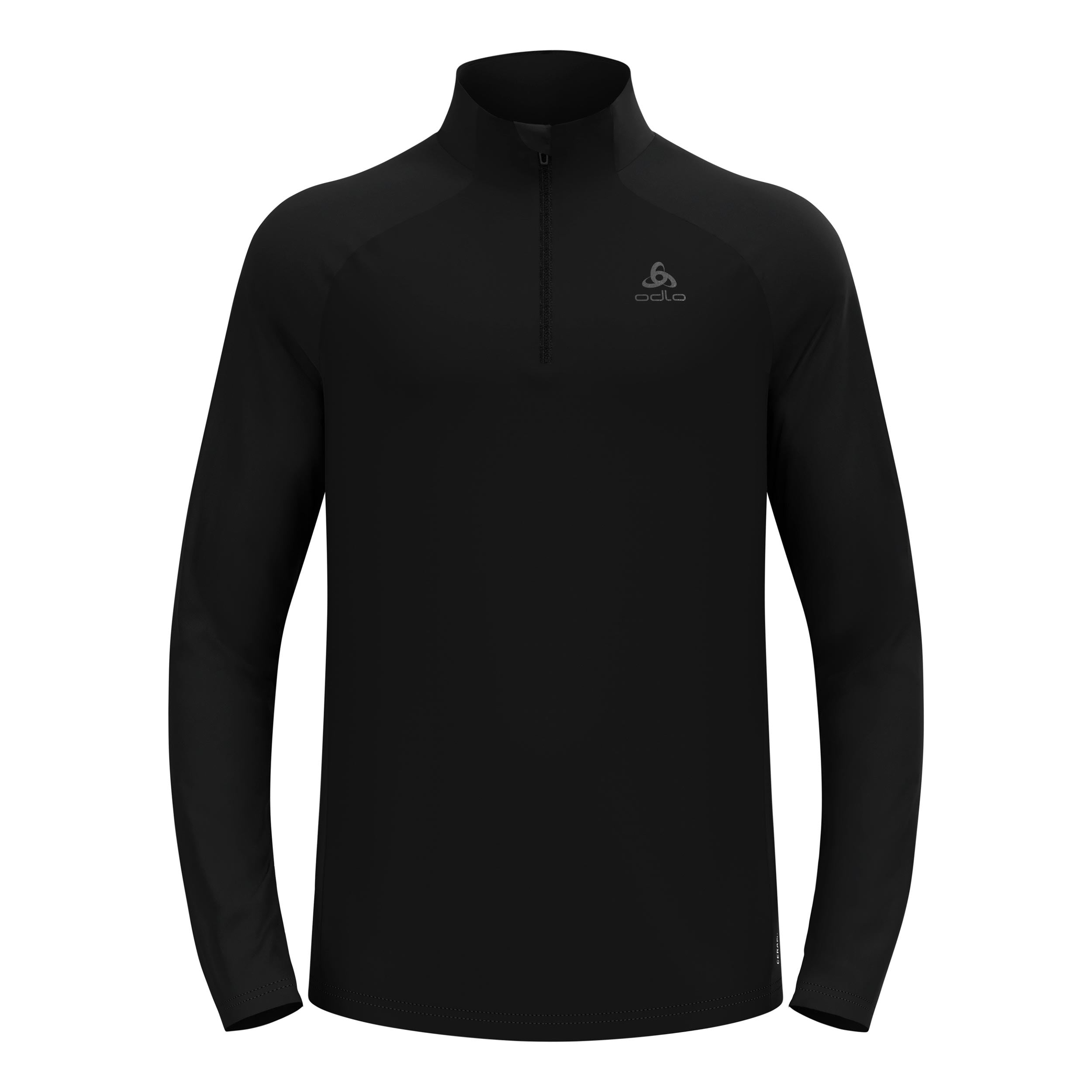 Odlo Essential Ceramiwarm Mid Layer 1/2 Zip Maillot de course Hommes - noir