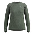 Essential Seamless Crew Neck Haut manches longues Femmes-vert olive
