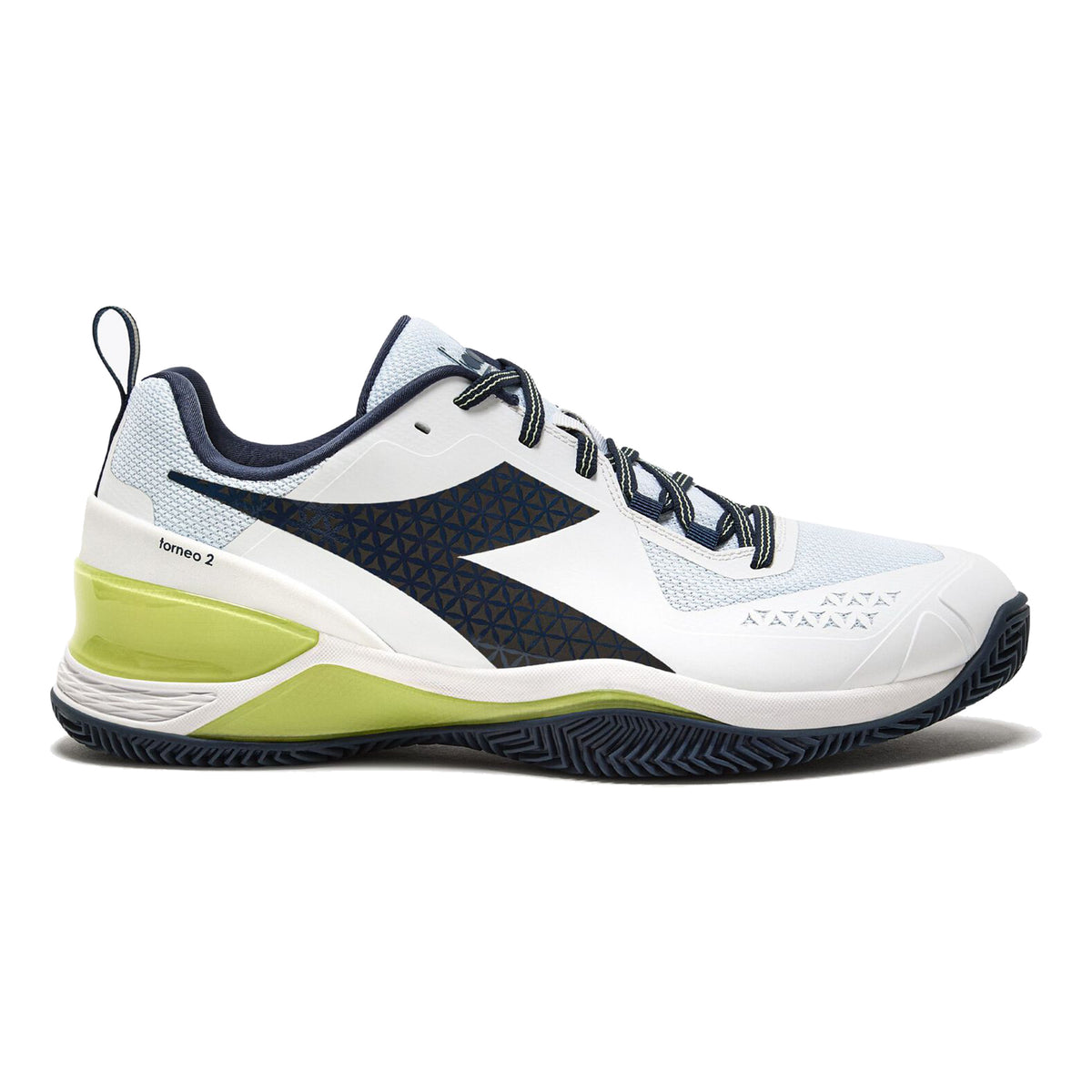Diadora Blushield Torneo 2 Chaussure Terre Battue Hommes-Blanc,Bleu