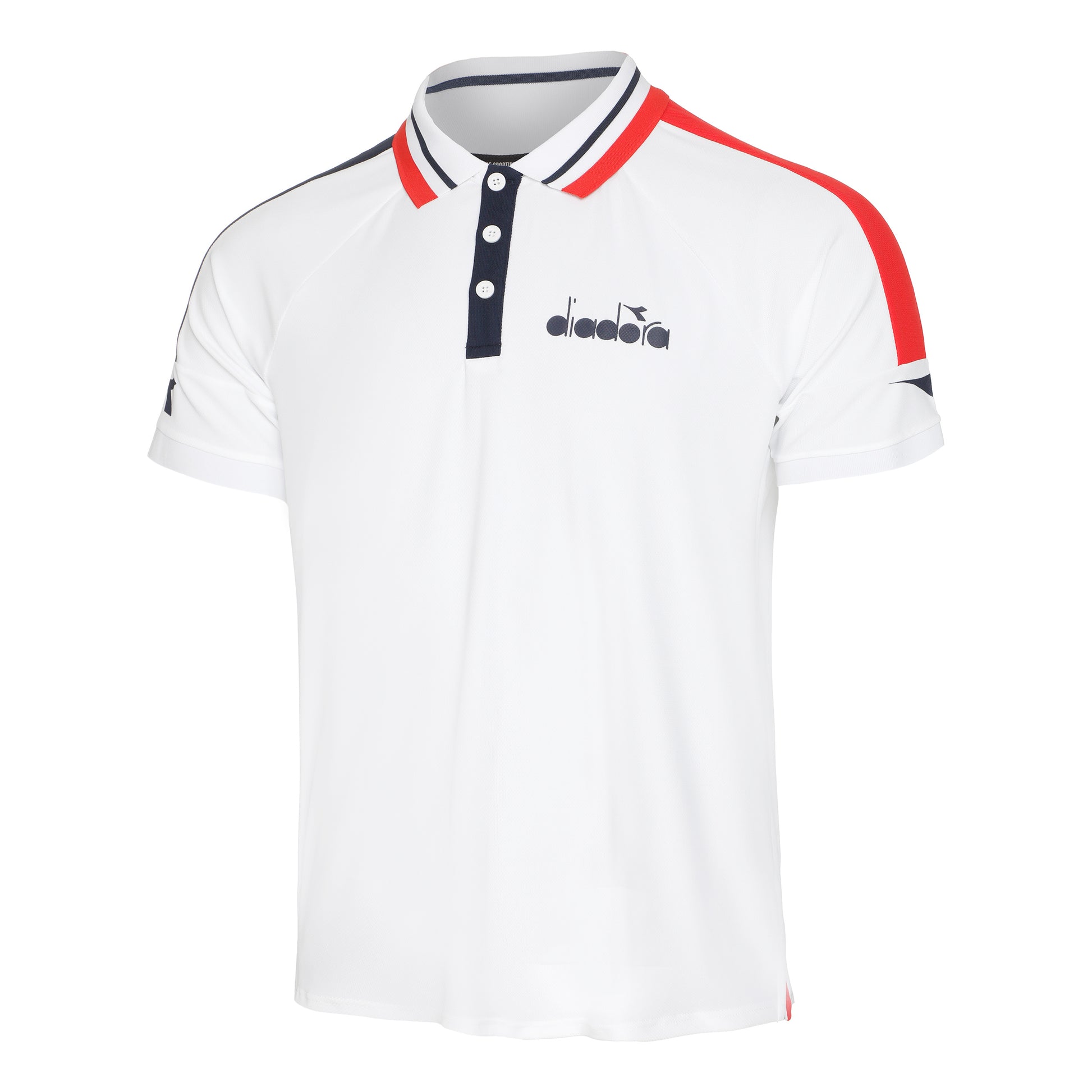 Diadora Icon Polo Hommes - blanc, multicouleur