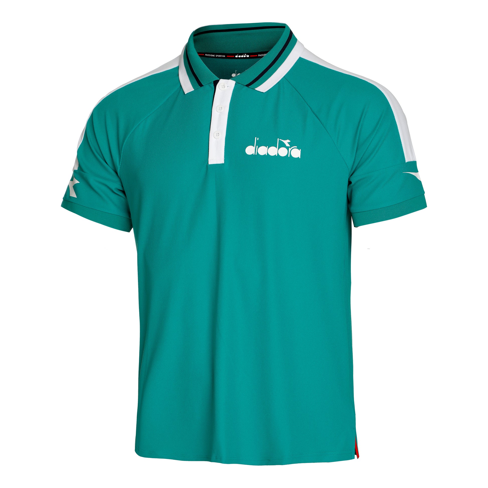 Diadora Icon Polo Hommes - vert, blanc