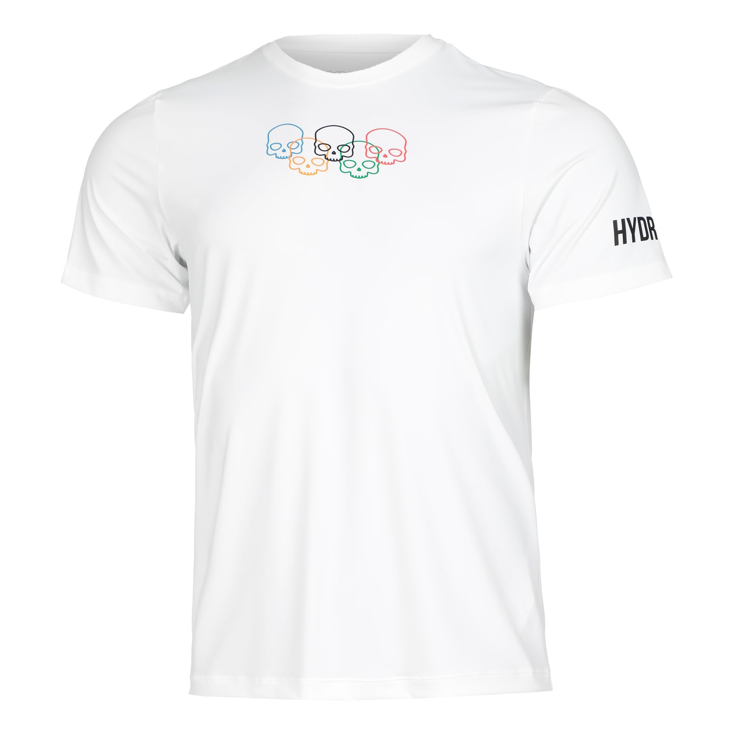 Hydrogen Olympic Skull Tech T-shirt Hommes - blanc, multicouleur