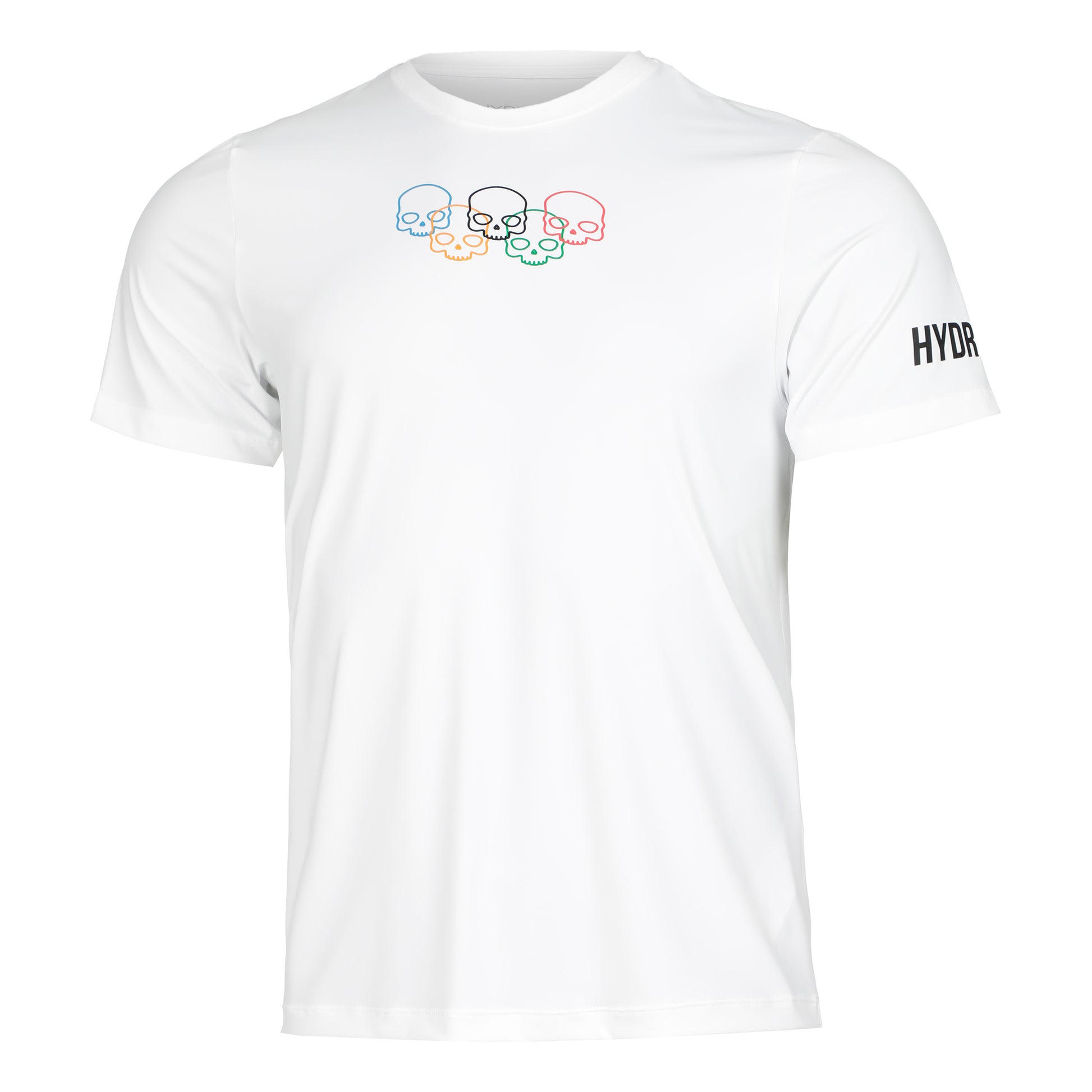 Hydrogen Olympic Skull Tech T-shirt Hommes - blanc, multicouleur