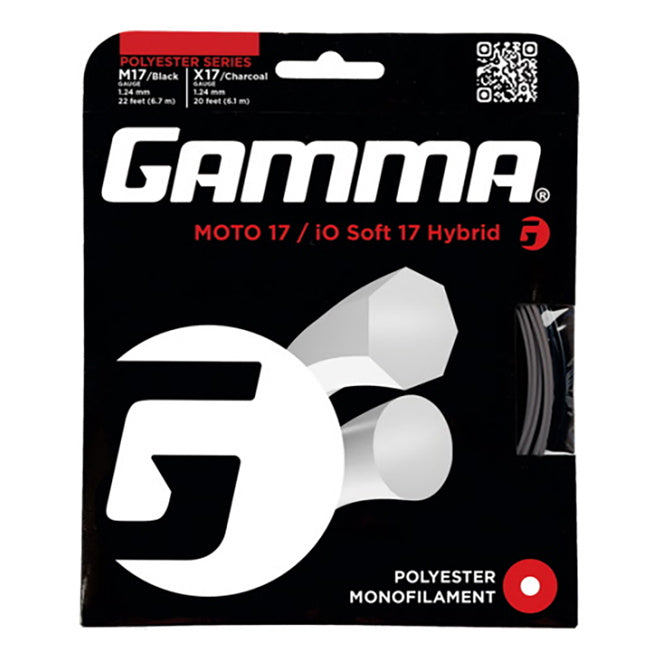 Gamma Moto IO Soft Hybrid Cordage En Garniture-Noir,Gris Foncé