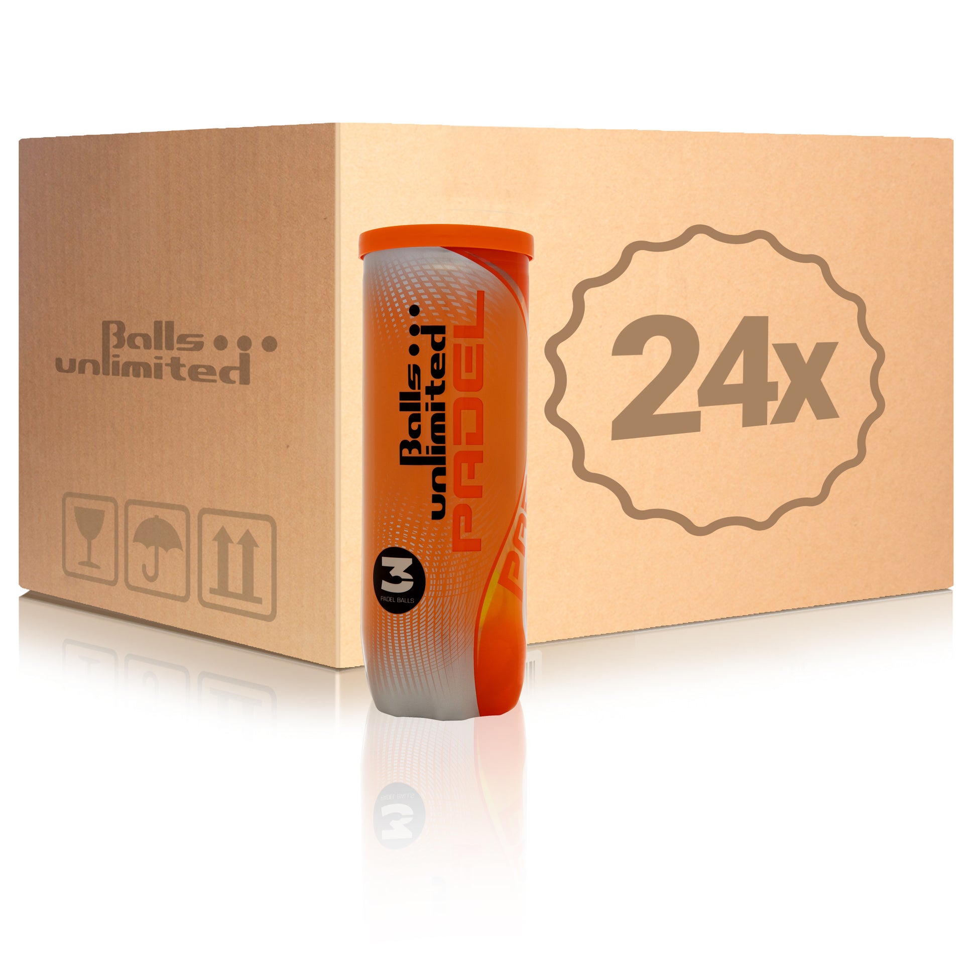 Balls Unlimited 24 Tubes de 3 Padel Ball En carton