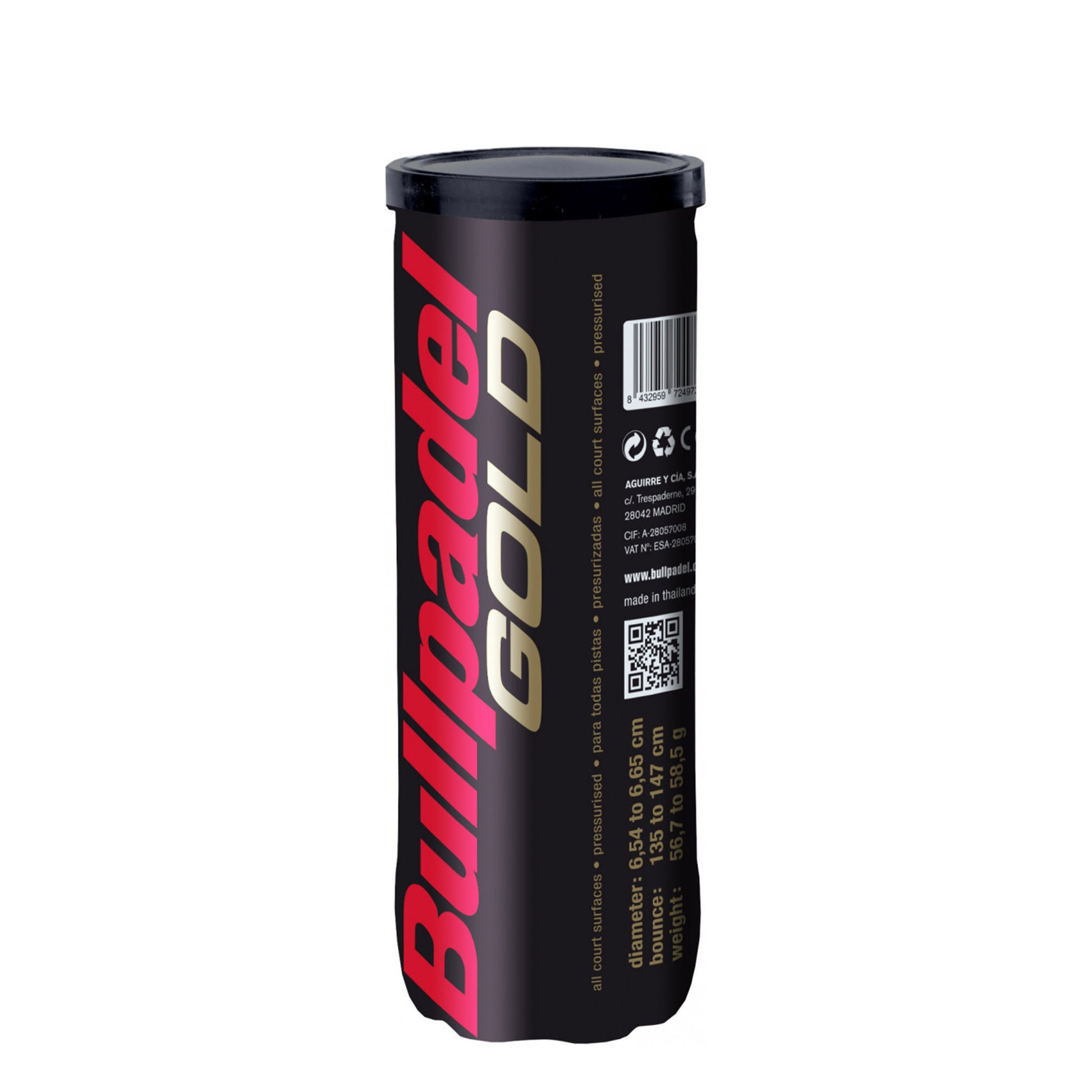 Bullpadel Gold Tube de 3